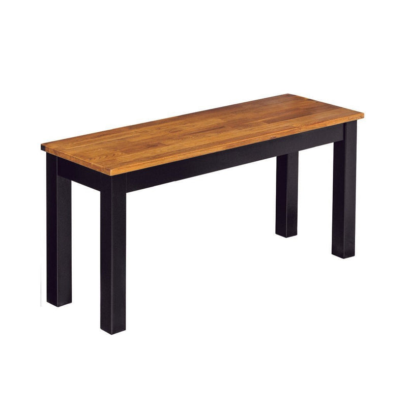 Copenhagen Bench Black Frame-Oiled Wood - Bedzy Limited Cheap affordable beds united kingdom england bedroom furniture