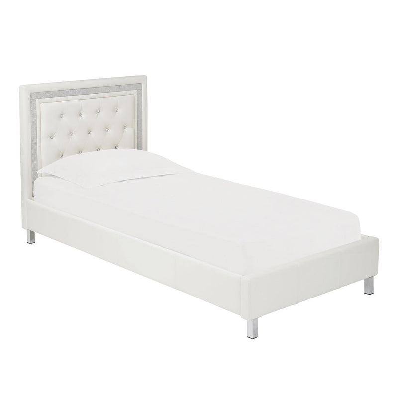Crystalle 3.0 Single Bed White - Bedzy Limited Cheap affordable beds united kingdom england bedroom furniture