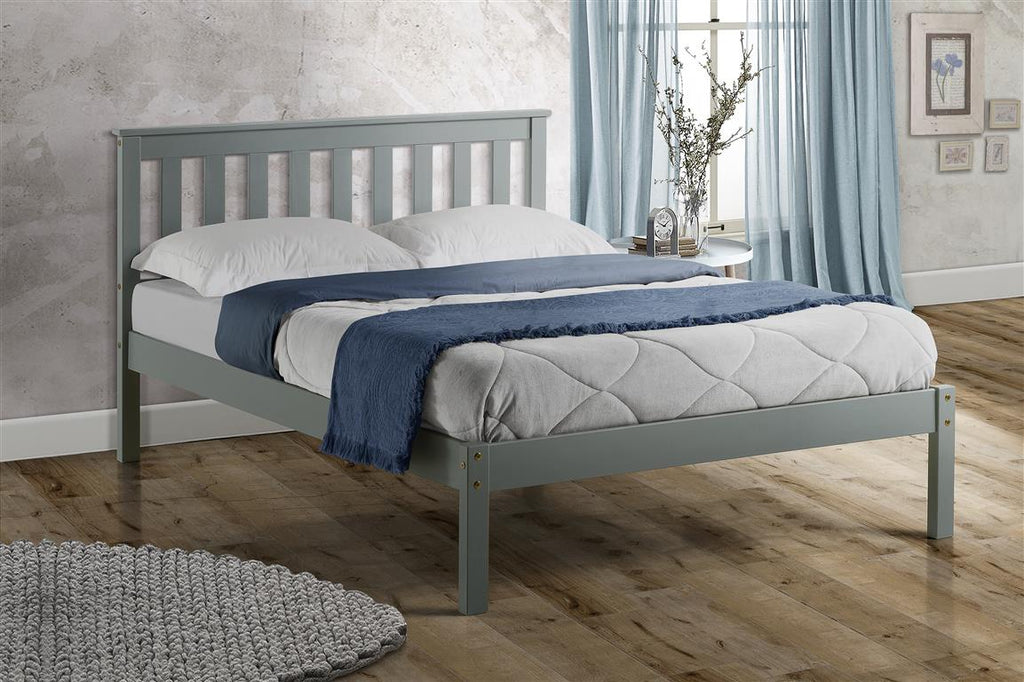 Grey wooden clearance single bed