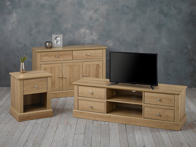 Devon 3 Door 2 Drawer Sideboard Oak - Bedzy Limited Cheap affordable beds united kingdom england bedroom furniture