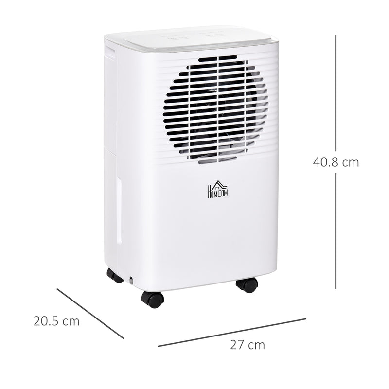 Portable Dehumidifier with Humidity Display, 2 Speed Modes, Continuous Drainage and 24 Hour Timer for Bedroom, Living Room