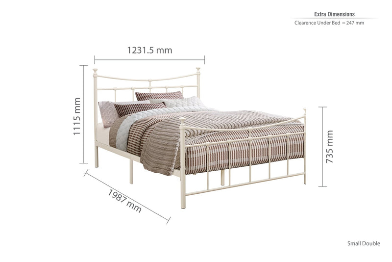 Emily Small Double Bed White - Bedzy Limited Cheap affordable beds united kingdom england bedroom furniture