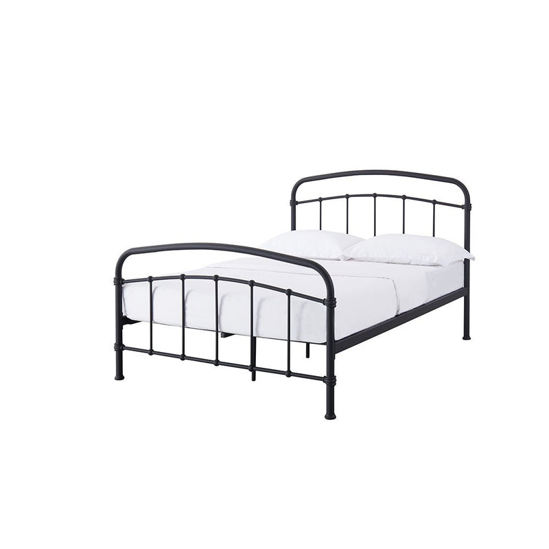 Halston 4.6 Double Black Bed - Bedzy Limited Cheap affordable beds united kingdom england bedroom furniture