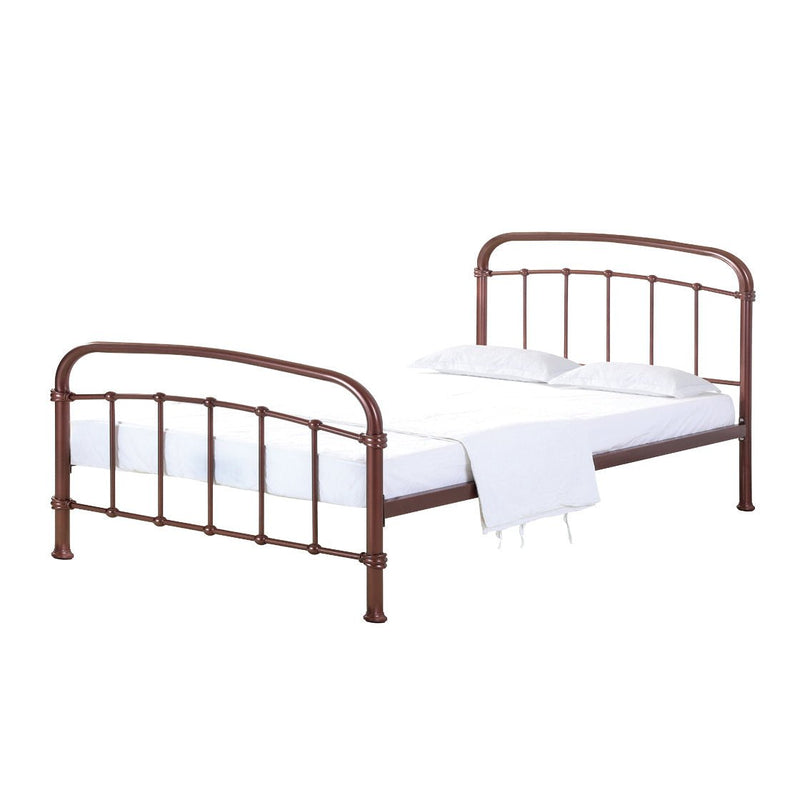 Halston 4.6 Double Copper Bed - Bedzy Limited Cheap affordable beds united kingdom england bedroom furniture