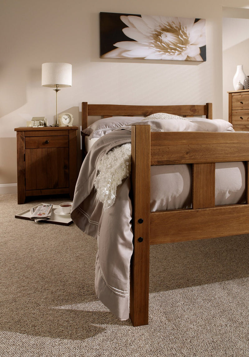 Havana 4.6 Double Bed Pine - Bedzy Limited Cheap affordable beds united kingdom england bedroom furniture