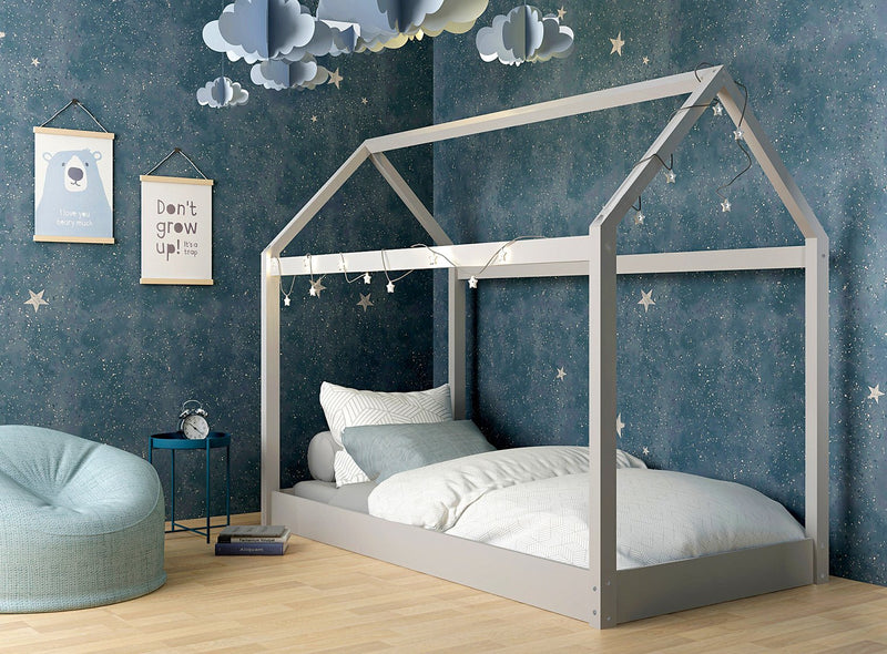 Hickory 3.0 Single Bed Grey - Bedzy Limited Cheap affordable beds united kingdom england bedroom furniture