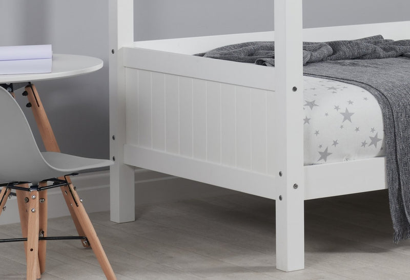 Home Single Bed - White - Bedzy Limited Cheap affordable beds united kingdom england bedroom furniture