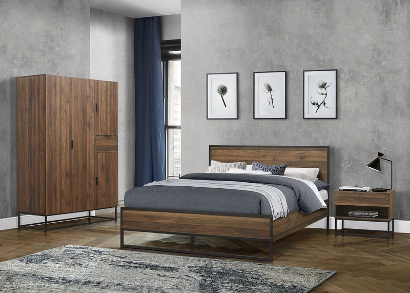 Houston Small Double Bed Brown