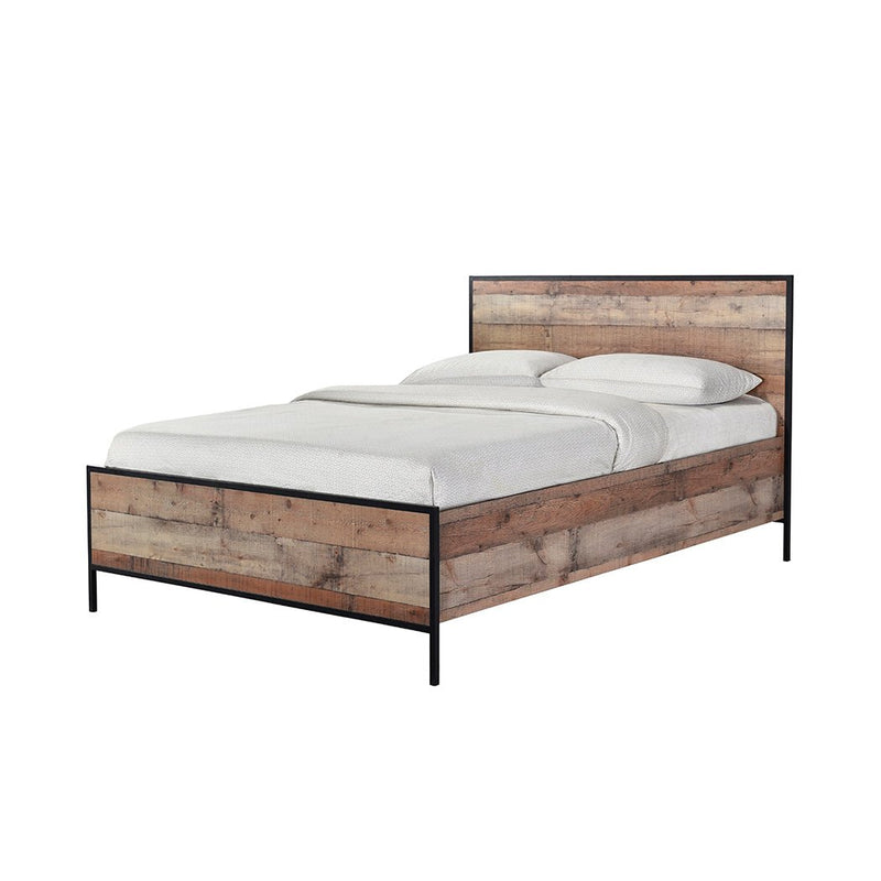 Hoxton 4.6 Double Bed Oak Effect - Bedzy Limited Cheap affordable beds united kingdom england bedroom furniture
