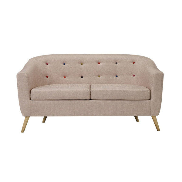 Grey sofa coloured on sale buttons