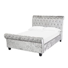 Isabella 4.6 Double Bed Silver - Bedzy Limited Cheap affordable beds united kingdom england bedroom furniture