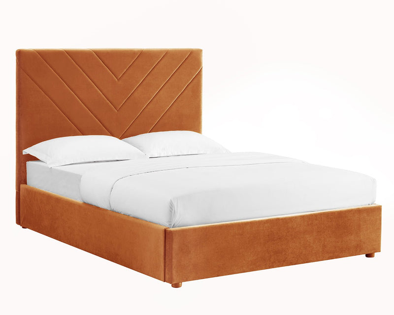 Islington Double Bed Orange - Bedzy Limited Cheap affordable beds united kingdom england bedroom furniture