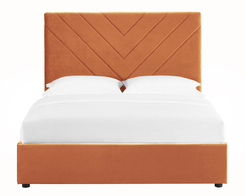 Islington Double Bed Orange - Bedzy Limited Cheap affordable beds united kingdom england bedroom furniture