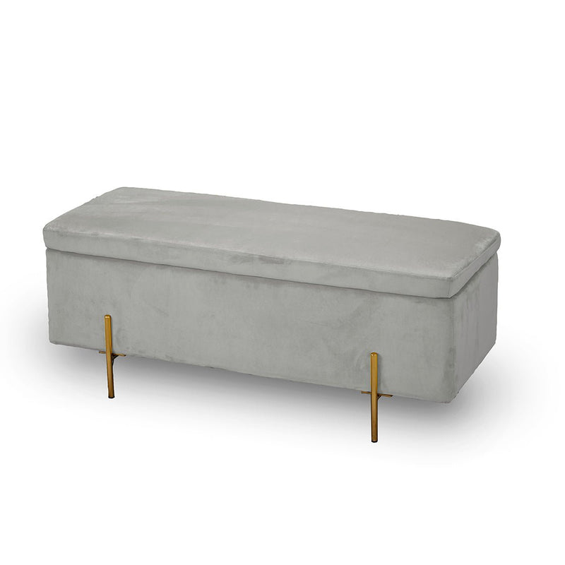 Lola Storage Ottoman Grey - Bedzy Limited Cheap affordable beds united kingdom england bedroom furniture
