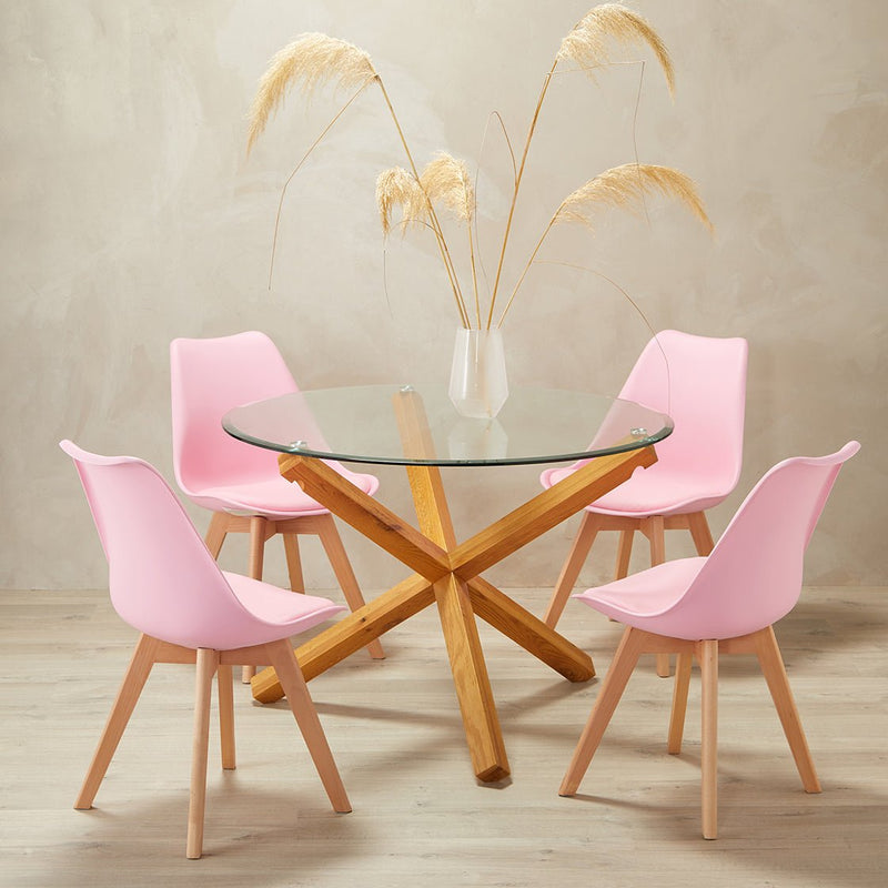 Louvre Chair Pink (Pack of 2) - Bedzy Limited Cheap affordable beds united kingdom england bedroom furniture
