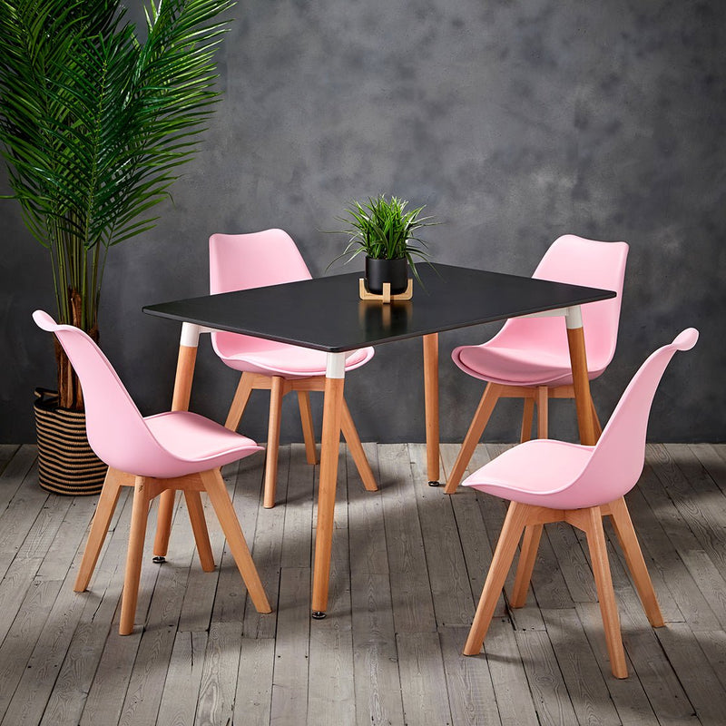 Louvre Chair Pink (Pack of 2) - Bedzy Limited Cheap affordable beds united kingdom england bedroom furniture