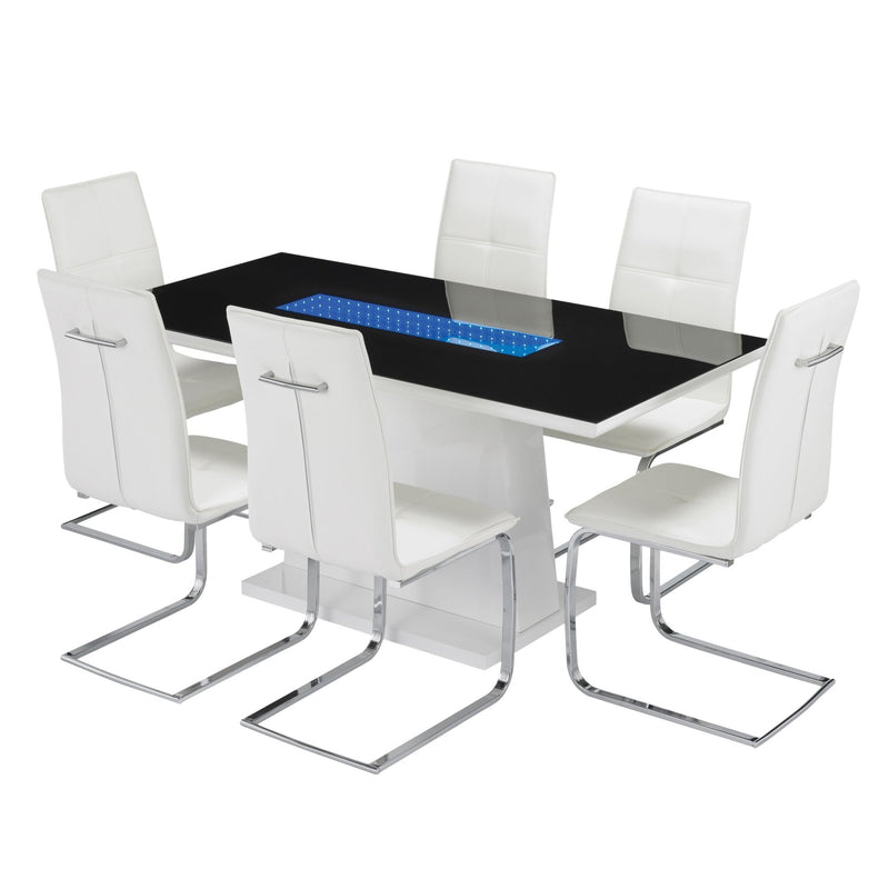 Matrix Dining Table White - Bedzy Limited Cheap affordable beds united kingdom england bedroom furniture