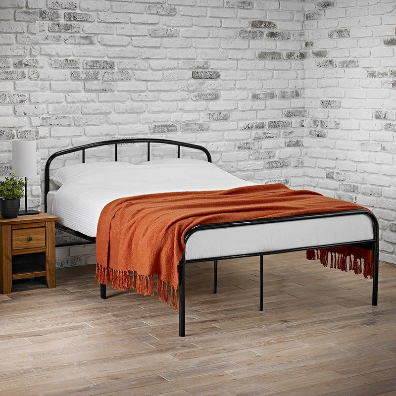 Milton 4.6 Double Bed Black - Bedzy Limited Cheap affordable beds united kingdom england bedroom furniture