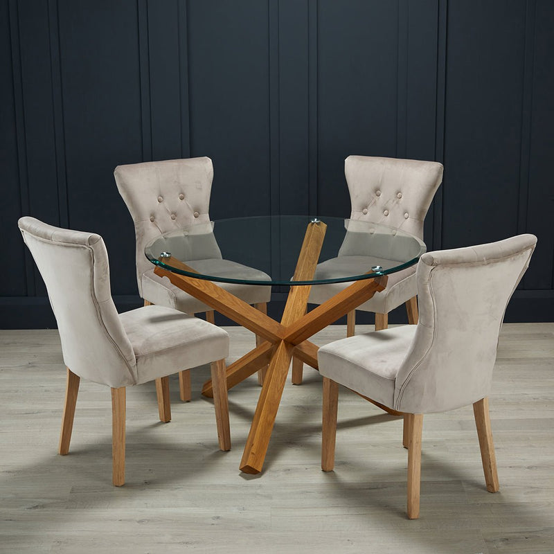 Naples Dining Chair Champagne (Pack of 2) - Bedzy Limited Cheap affordable beds united kingdom england bedroom furniture