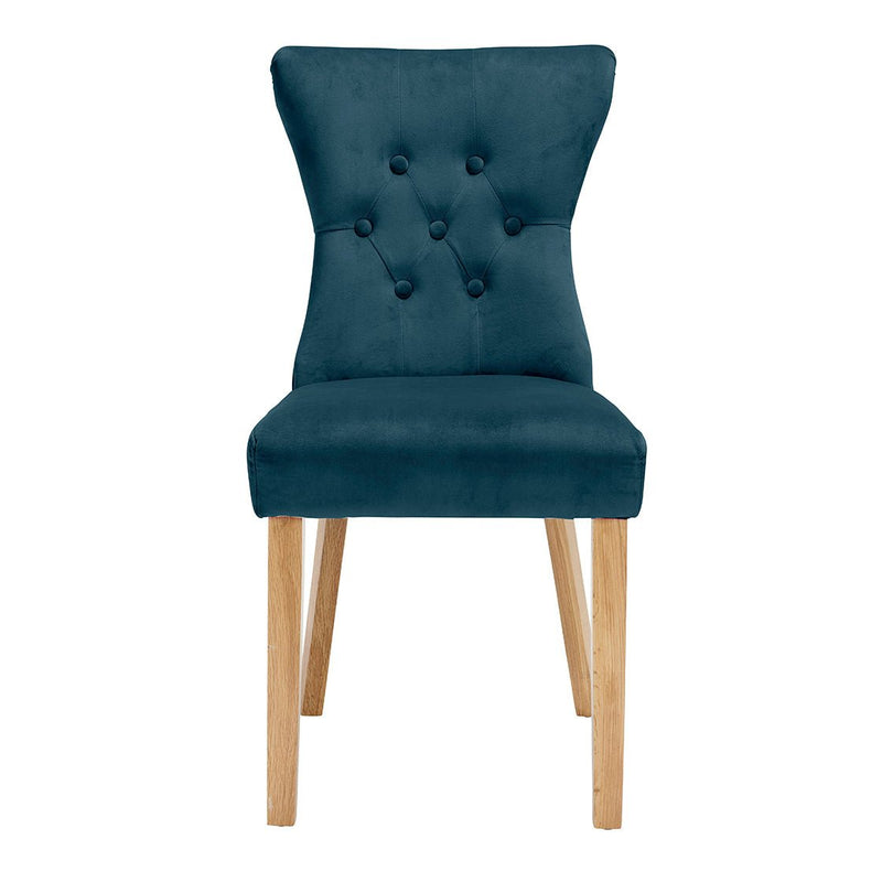 Naples Dining Chair Peacock Blue (Pack of 2) - Bedzy Limited Cheap affordable beds united kingdom england bedroom furniture