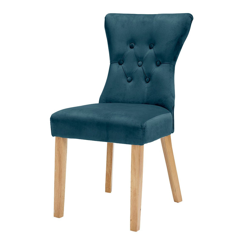 Naples Dining Chair Peacock Blue (Pack of 2) - Bedzy Limited Cheap affordable beds united kingdom england bedroom furniture