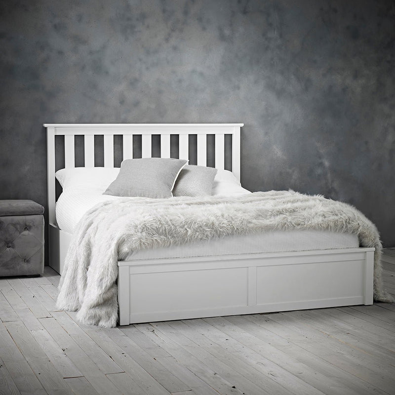 Oxford Double Bed White - Bedzy Limited Cheap affordable beds united kingdom england bedroom furniture