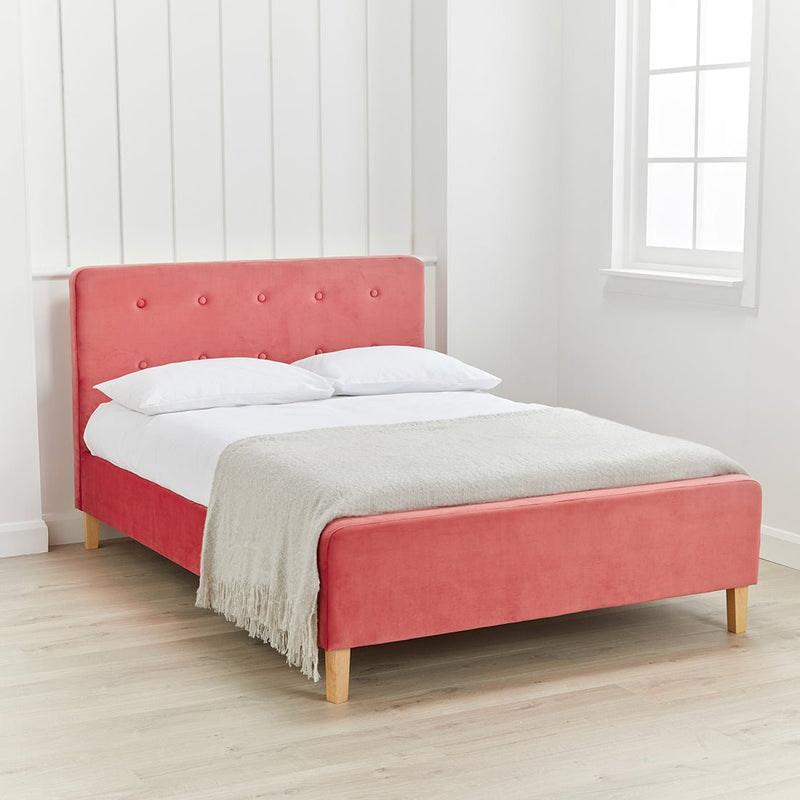 Pierre Coral Double Bed - Bedzy Limited Cheap affordable beds united kingdom england bedroom furniture