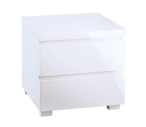 Puro 2 Drawer Bedside White - Bedzy Limited Cheap affordable beds united kingdom england bedroom furniture