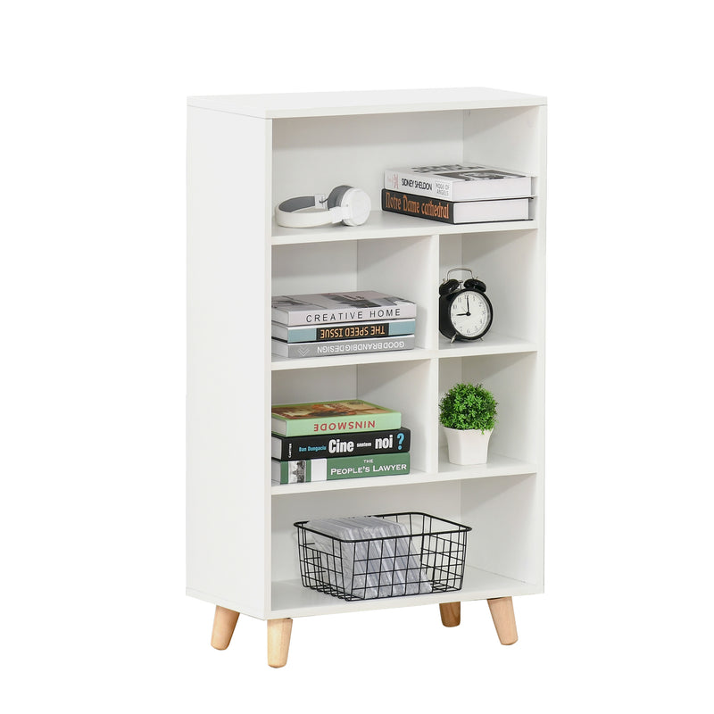 Bookcase Modern Bookshelf Display Cabinet Cube Storage Unit for Home Office Living Room Study White