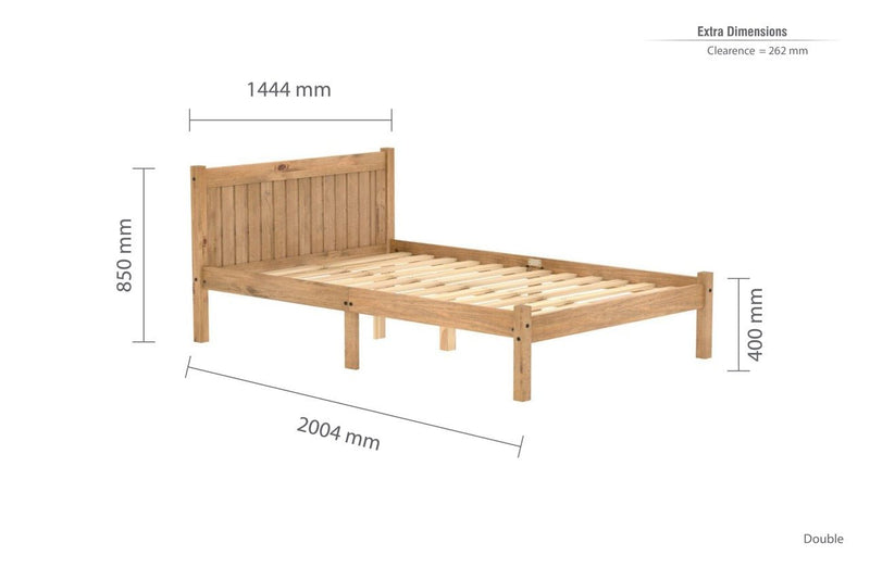 Rio Double Bed Brown - Bedzy Limited Cheap affordable beds united kingdom england bedroom furniture