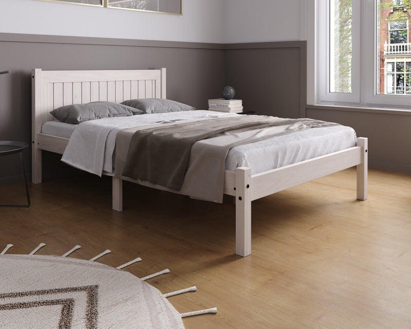 Rio Double Bed White - Bedzy Limited Cheap affordable beds united kingdom england bedroom furniture