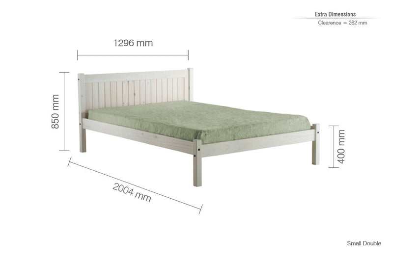 Rio Small Double Bed White - Bedzy Limited Cheap affordable beds united kingdom england bedroom furniture