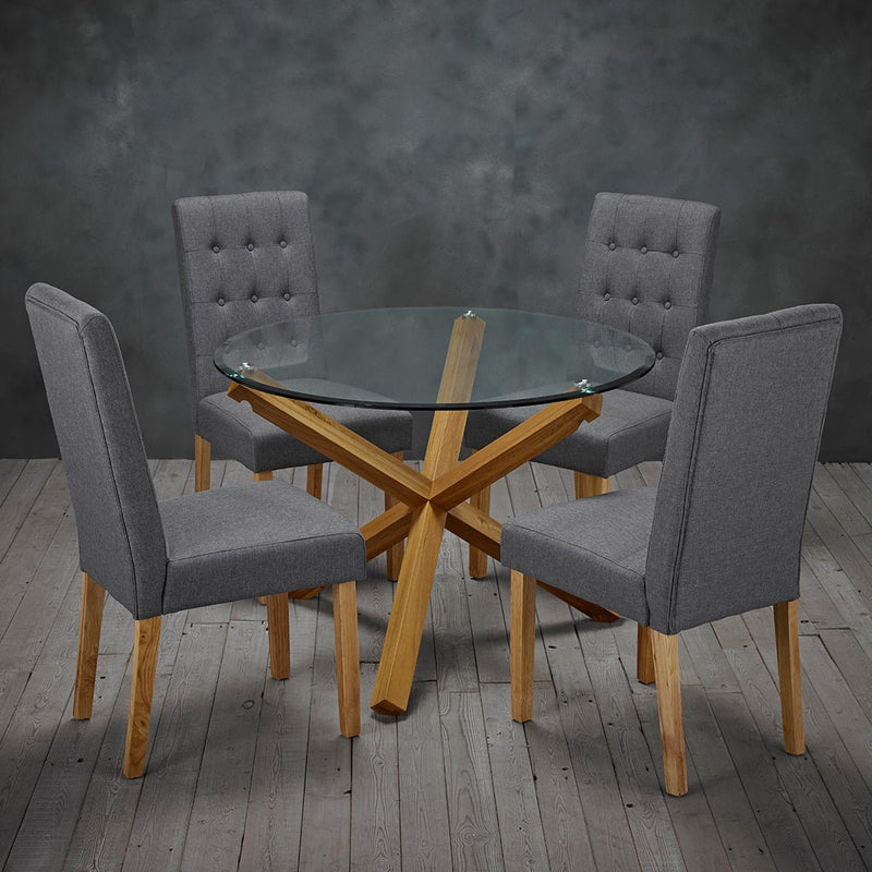 Roma Chair Grey (Pack of 2) - Bedzy Limited Cheap affordable beds united kingdom england bedroom furniture
