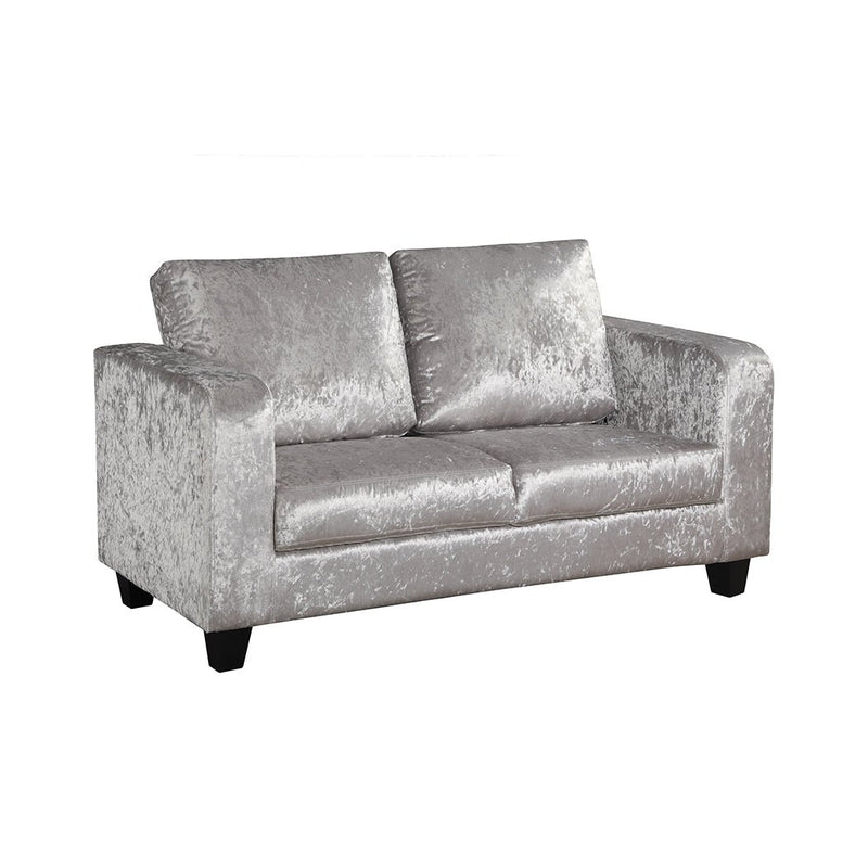 Sofa In A Box Silver Crushed Velvet - Bedzy Limited Cheap affordable beds united kingdom england bedroom furniture