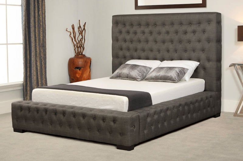 Stamford Bed Grey - Super King - Bedzy Limited Cheap affordable beds united kingdom england bedroom furniture