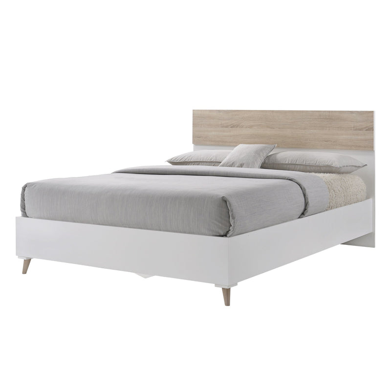 Stockholm 5.0 King Bed White-Oak - Bedzy Limited Cheap affordable beds united kingdom england bedroom furniture