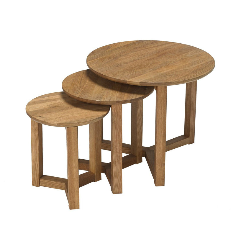 Stow Nest Of Tables Oak - Bedzy Limited Cheap affordable beds united kingdom england bedroom furniture