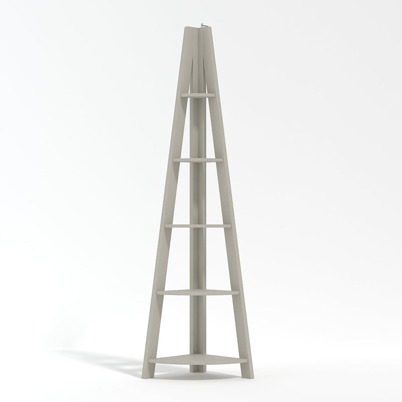 Tiva Corner Ladder Shelving Grey - Bedzy Limited Cheap affordable beds united kingdom england bedroom furniture