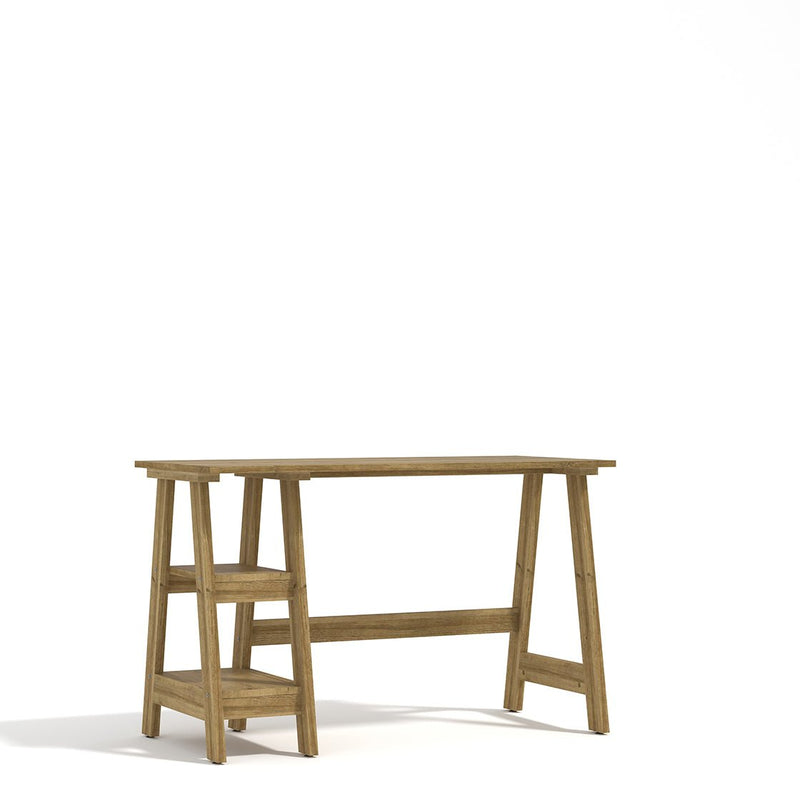 Tiva Workstation Oak - Bedzy Limited Cheap affordable beds united kingdom england bedroom furniture