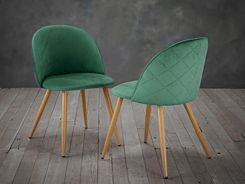 Venice Dining Chairs Green (Pack of 2)